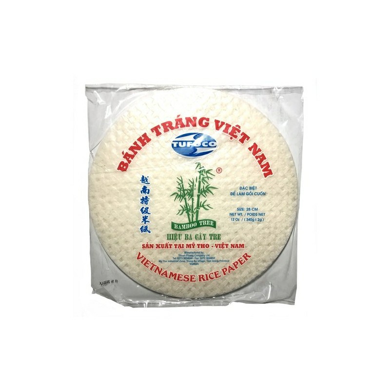 Bamboo Tree Reispapier Sommerrolle Rund 28 cm 340