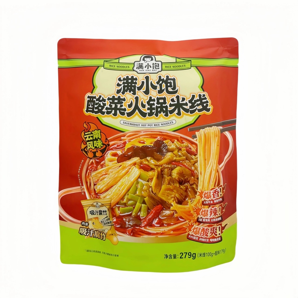 Reisnudeln mit würziger Sauerkraut u. Hotpot-Brühe 279g
