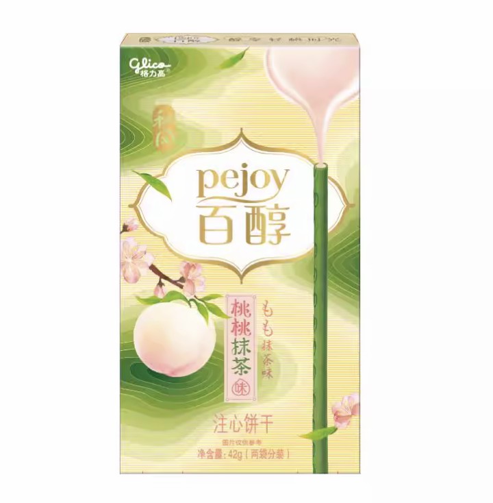 Keksstäbchen mit.Peach-Matcha Füllung 42g