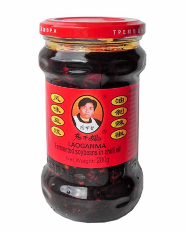 [10015] Fermentierte Schwarzer Sojabohnen in Chiliöl 280g