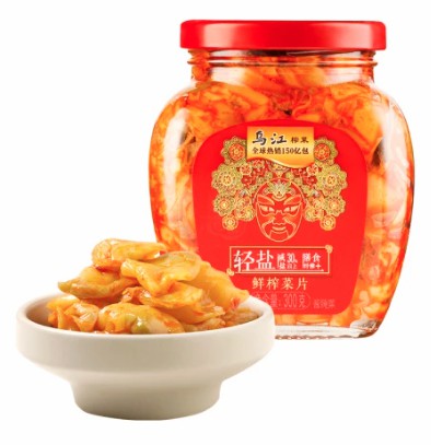 [10040] 乌江开胃榨菜玻璃瓶 300g