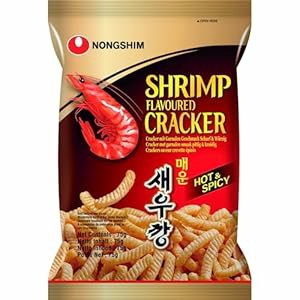 [10313] Nong Shim Kräcker mit Garnelen Geschmack Scharf 75g