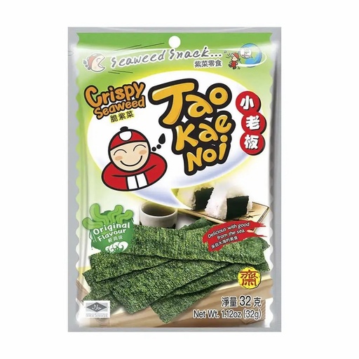 [10321] TAO KAE NOI Seetang Snack Crispy Original 32g