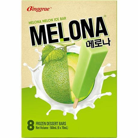 [10825] Binggrae Melona Meloneneis am Stiel 8 St. 560ml