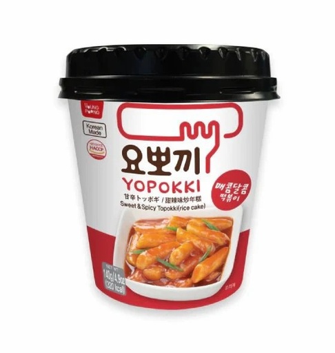 [11249] Yopokki Tteokbokki Reiskuchen Cup süß scharf 140g