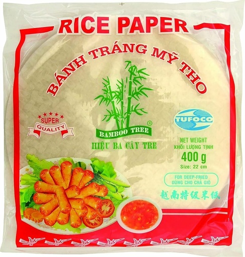 [11299] Bamboo tree Reispapier Für Frühlingsrolle Rund 22cm 400g
